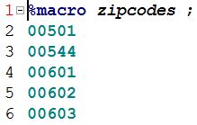 Zipcodes Code file - start